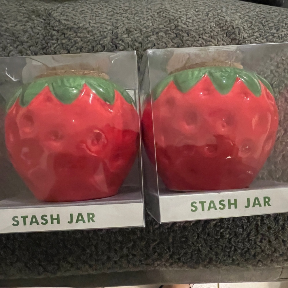 Strawberry Stash Jar Set of 2